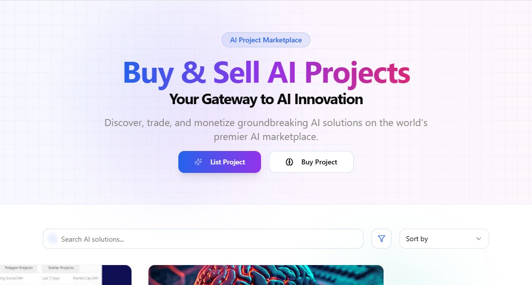 AI Projects Marketplace banner